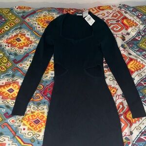 Dark Green Cut-Out Abercrombie M Dress